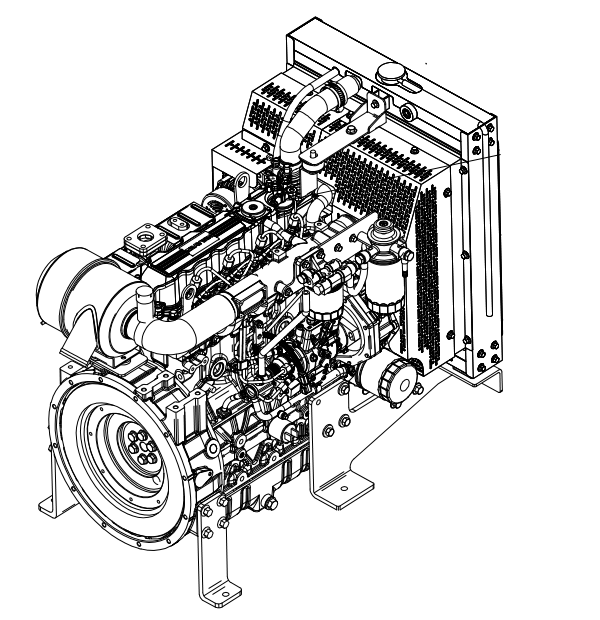 Дизельный двигатель Raywin 4D2410/A ( 33.5 кВт / 45.5 лс / 3000 об.мин ) фото 1