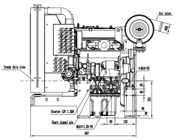 Дизельный двигатель Raywin 3C11 ( 18.5 кВт / 25.1 лс )