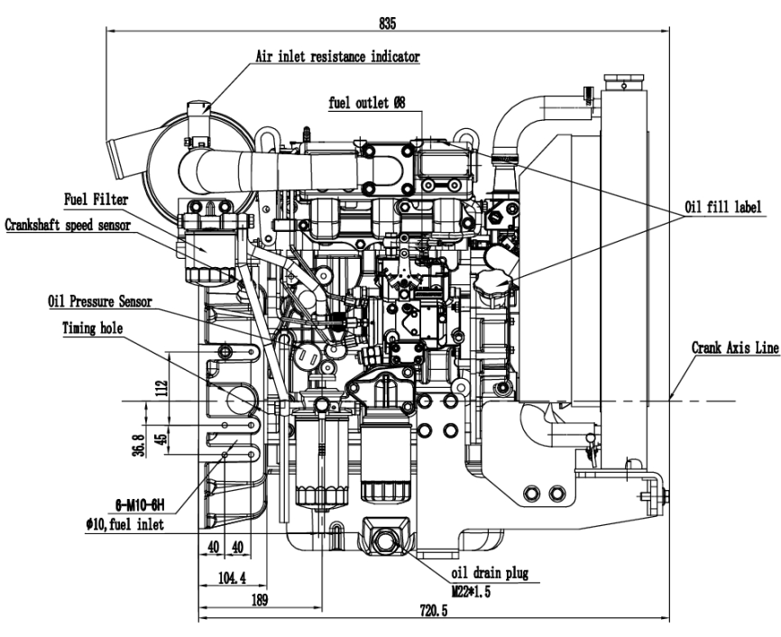 Дизельный двигатель Raywin 3М16 ( 24 кВт / 32.6 лс )