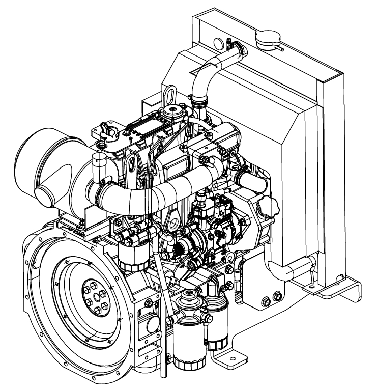 Дизельный двигатель Raywin 3М16 ( 24 кВт / 32.6 лс )